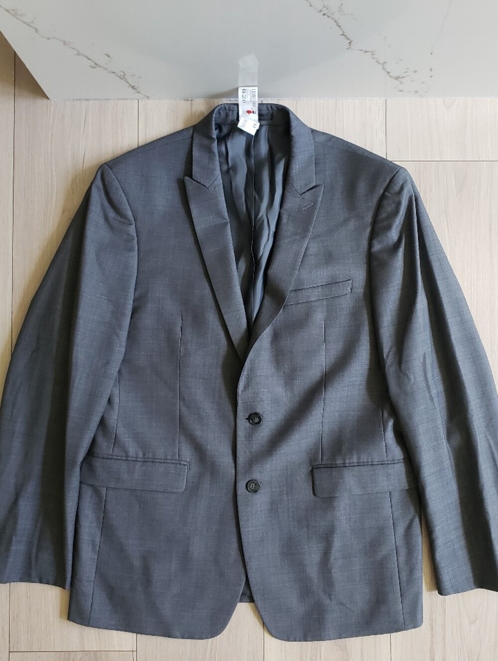 Calvin Klein Men's Gray Two-Button Blazer